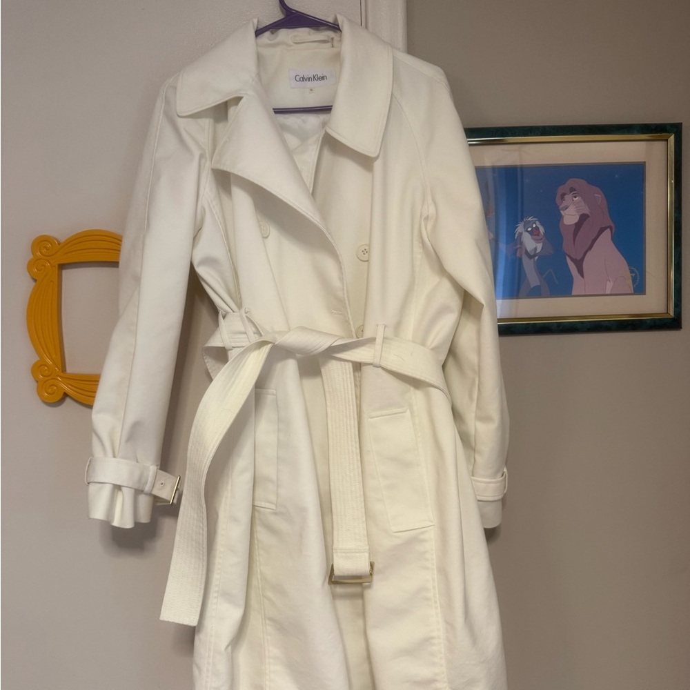 Calvin Klein White Trench Coat